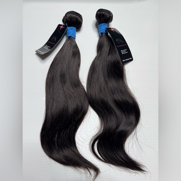 16 Inch Brazilian Human Hair Unprocessed Natural Straight black Hair 2 Bundles - Picture 12 of 12
